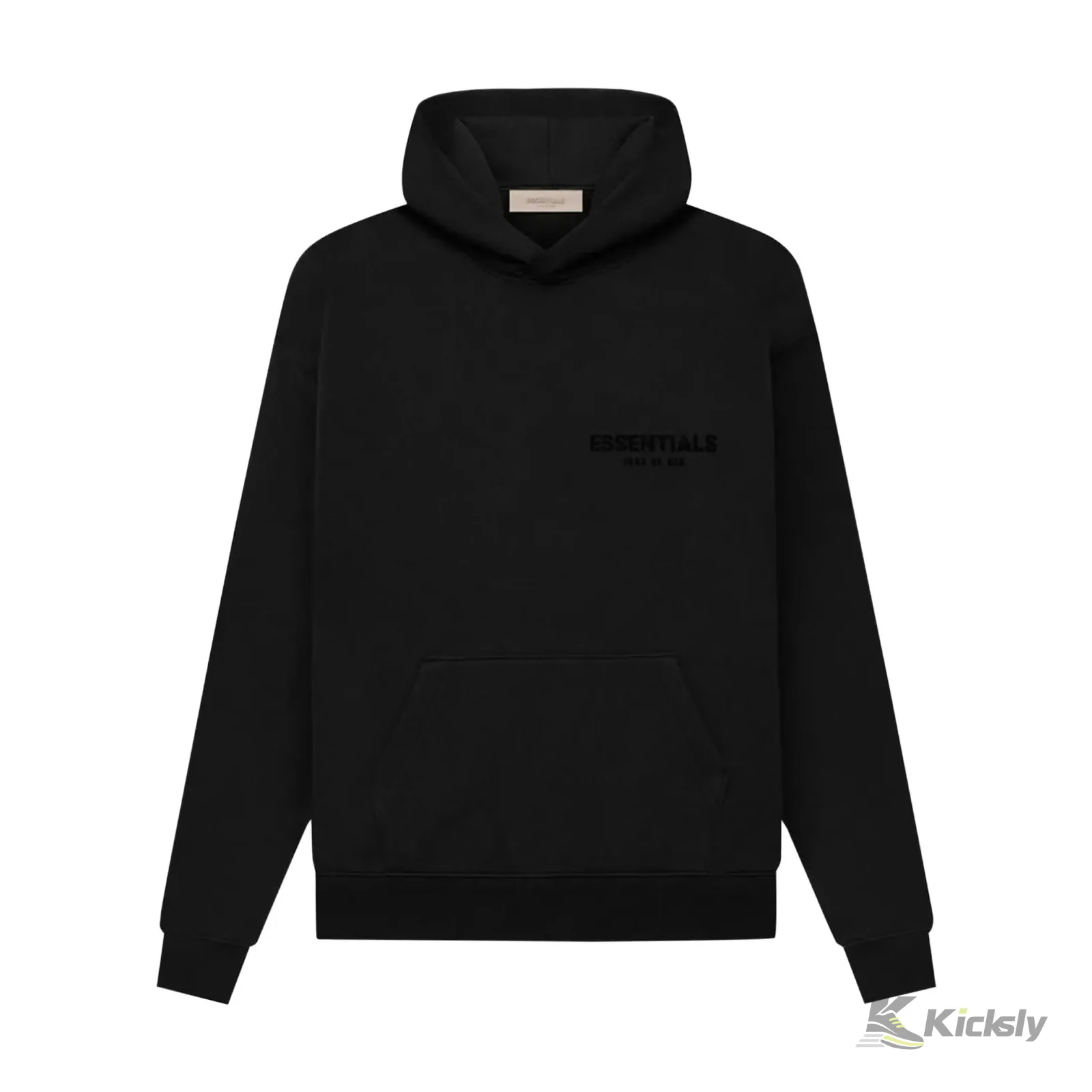 Fear of God Essentials Pullover Chest Logo Hoodie Stretch Limo Black