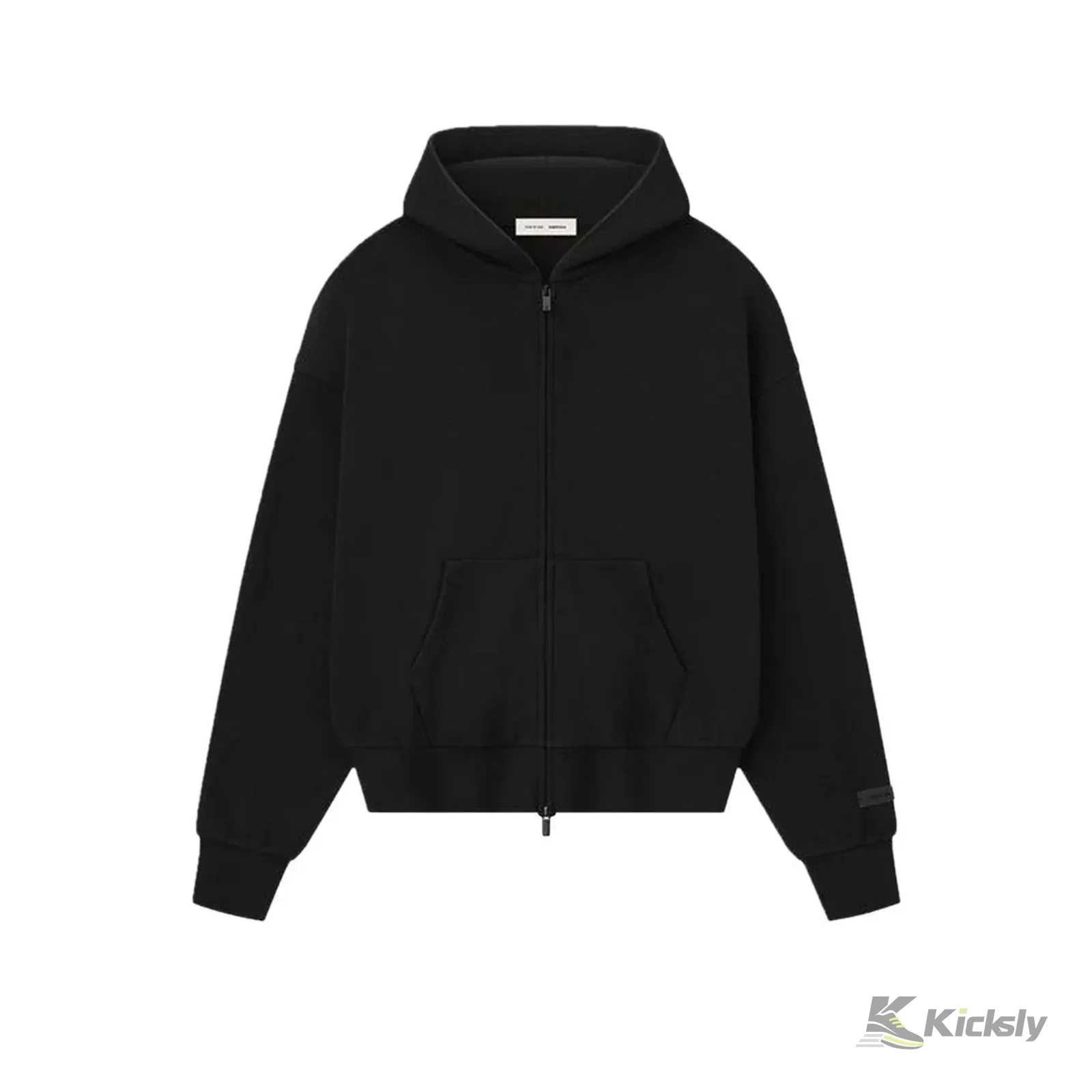Fear of God Essentials Classic Full Zip Hoodie Jet Black