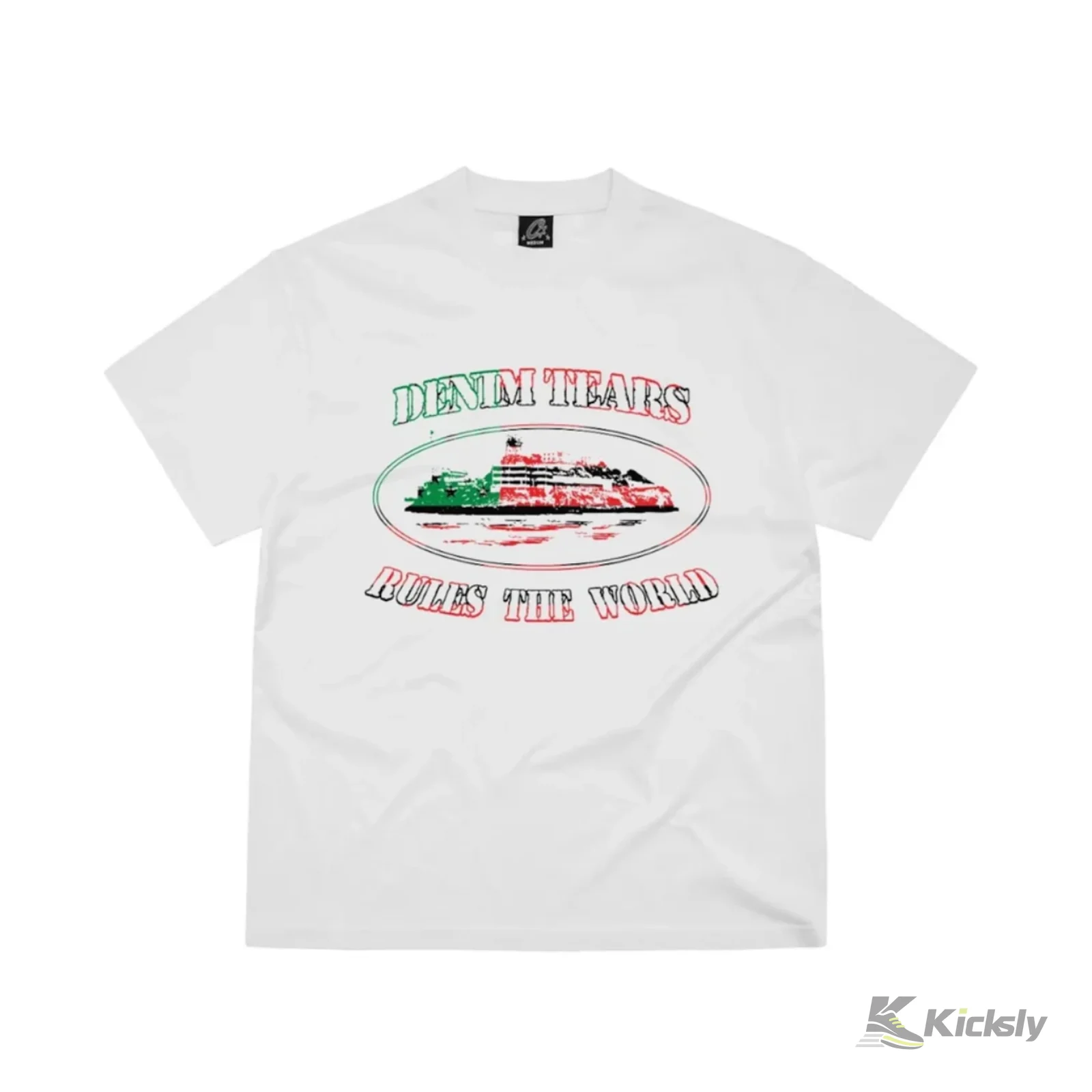 Corteiz x Denim Tears Cortears OG Alcatraz Tee White