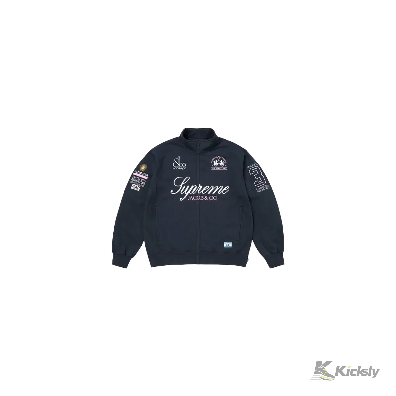 Supreme La Martina Zip Up Sweatshirt Navy
