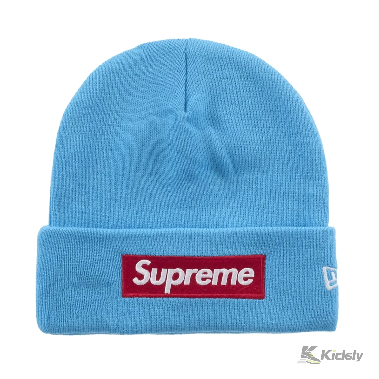 Supreme New Era Box Logo Beanie (FW25) Cyan