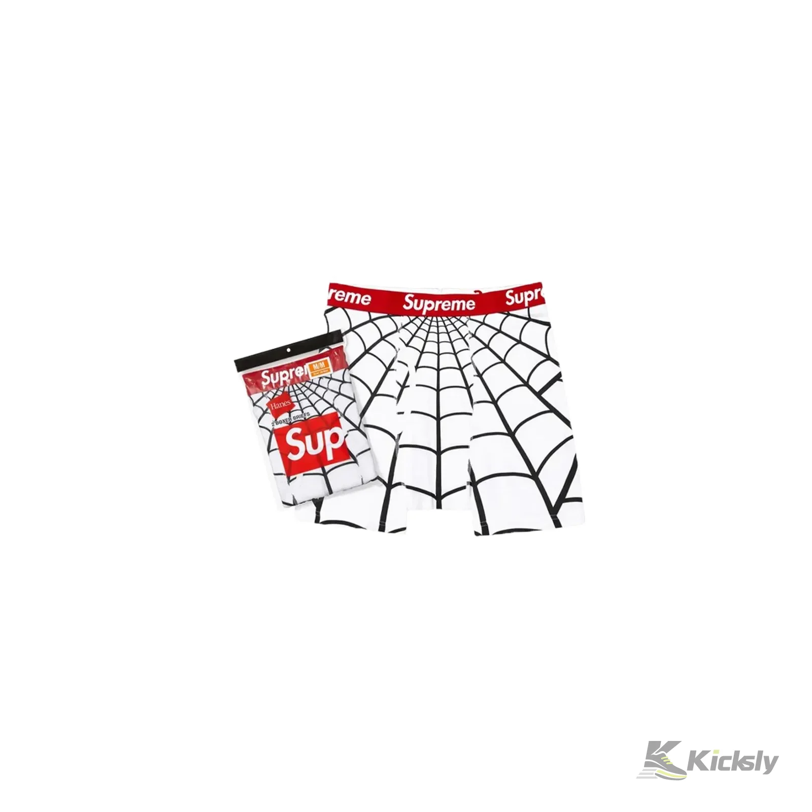 Supreme Hanes Spider-Man Boxer Briefs (2 Pack) White Boxerky
