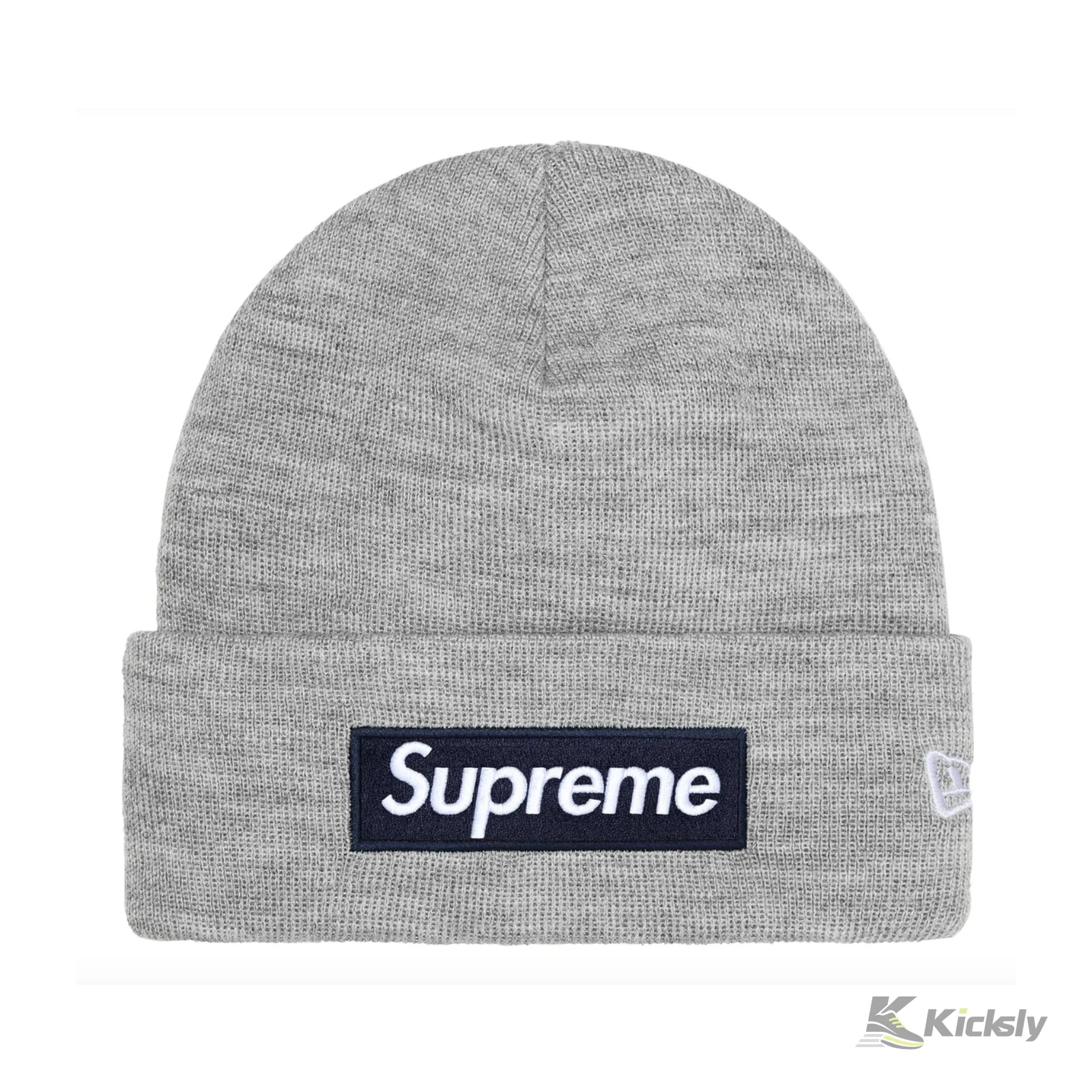 Supreme New Era Box Logo Beanie (FW25) Heather Grey