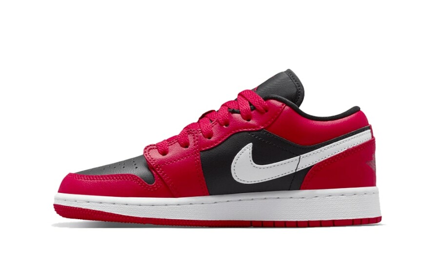 Jordan 1 Low "Black Very Berry" (GS)