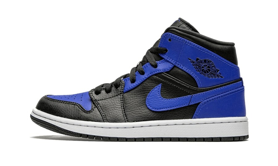 Jordan 1 Mid "Hyper Royal Tumbled Leather" (GS)