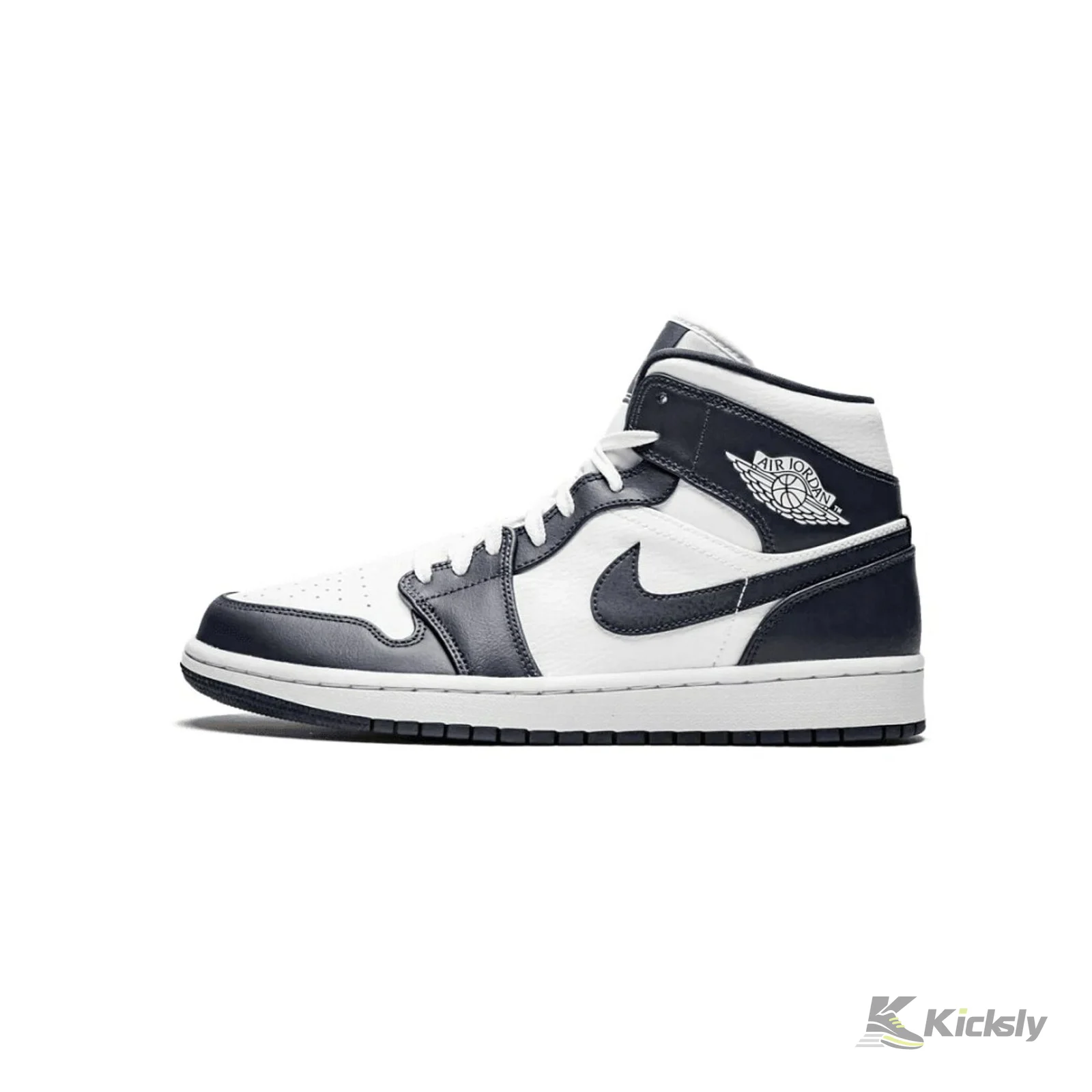 Jordan 1 Mid "White Metallic Gold Obsidian"