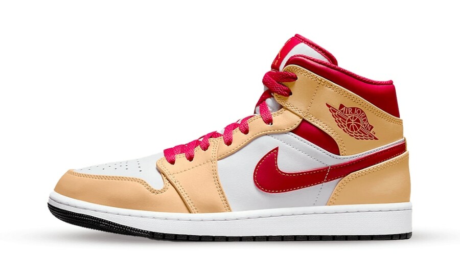Jordan 1 Mid "Beige White Red"
