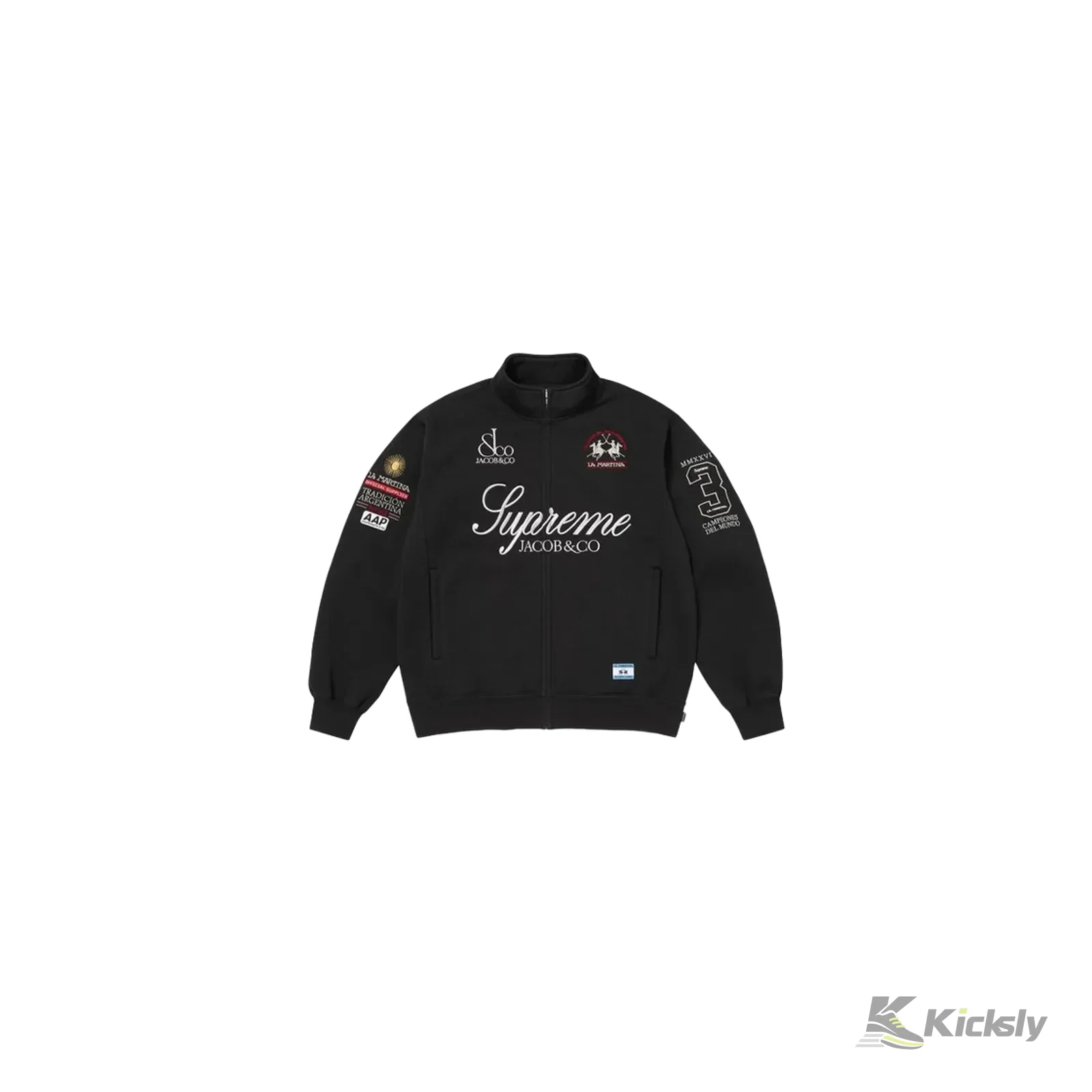 Supreme La Martina Zip Up Sweatshirt Black