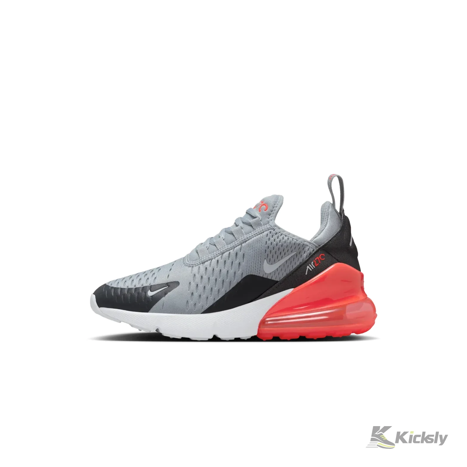 Nike Air Max 270 Wolf Grey Anthracite Bright Crimson White (GS)