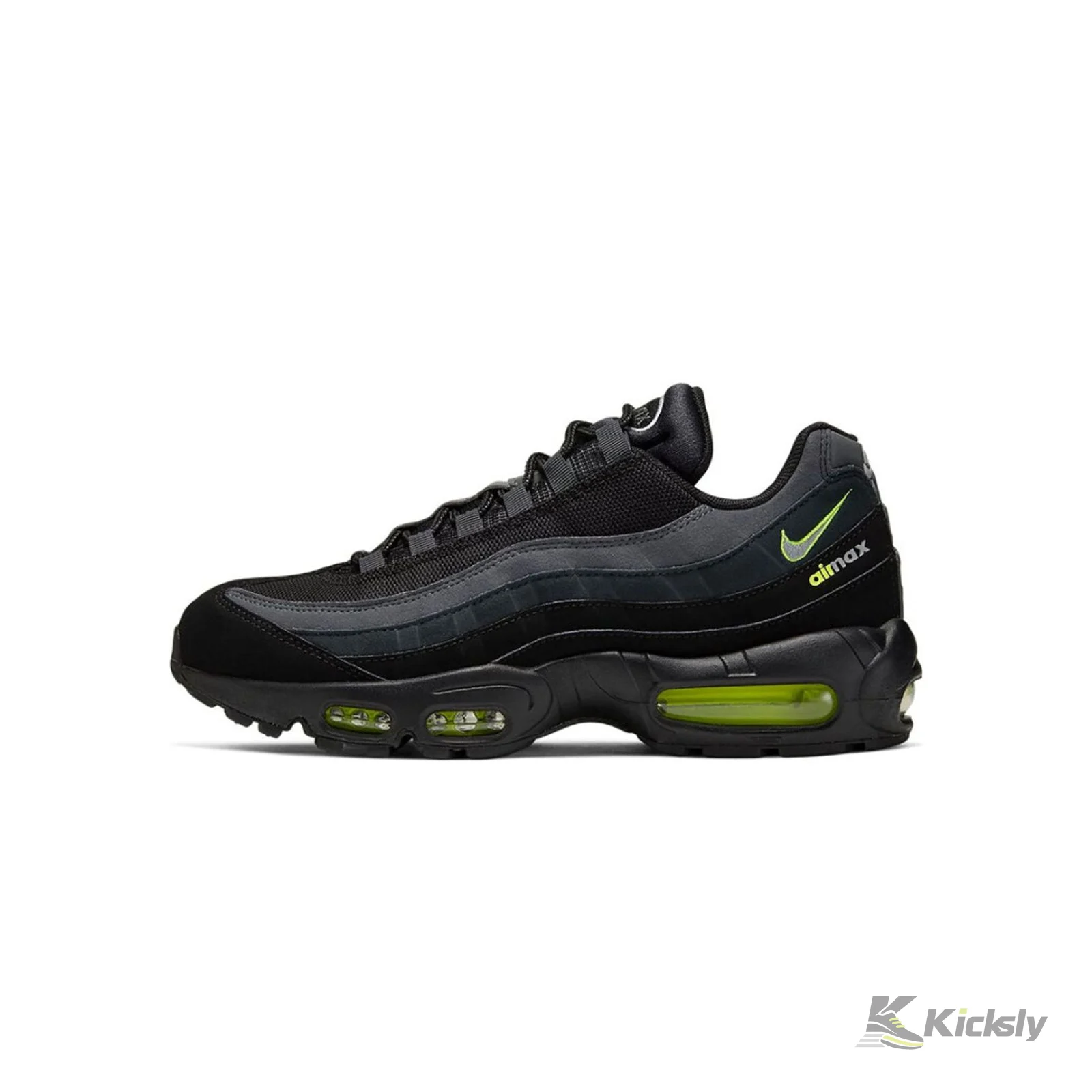 Nike Air Max 95 Retro Logo Black Grey Volt