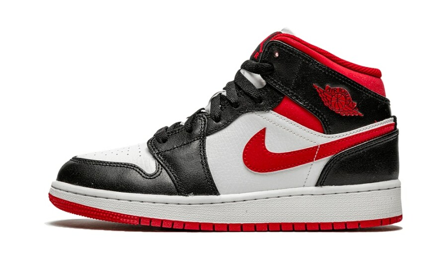 Jordan 1 Mid "Gym Red Black White" (GS)