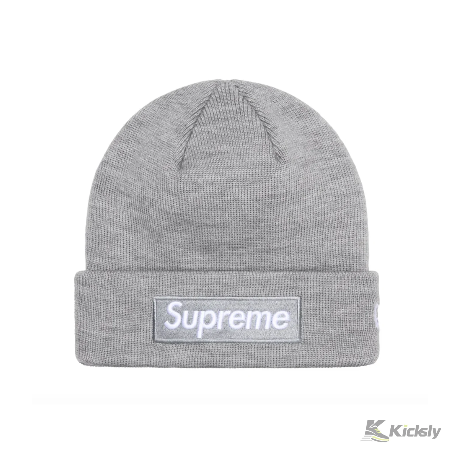 Supreme New Era Box Logo Beanie Heather Grey