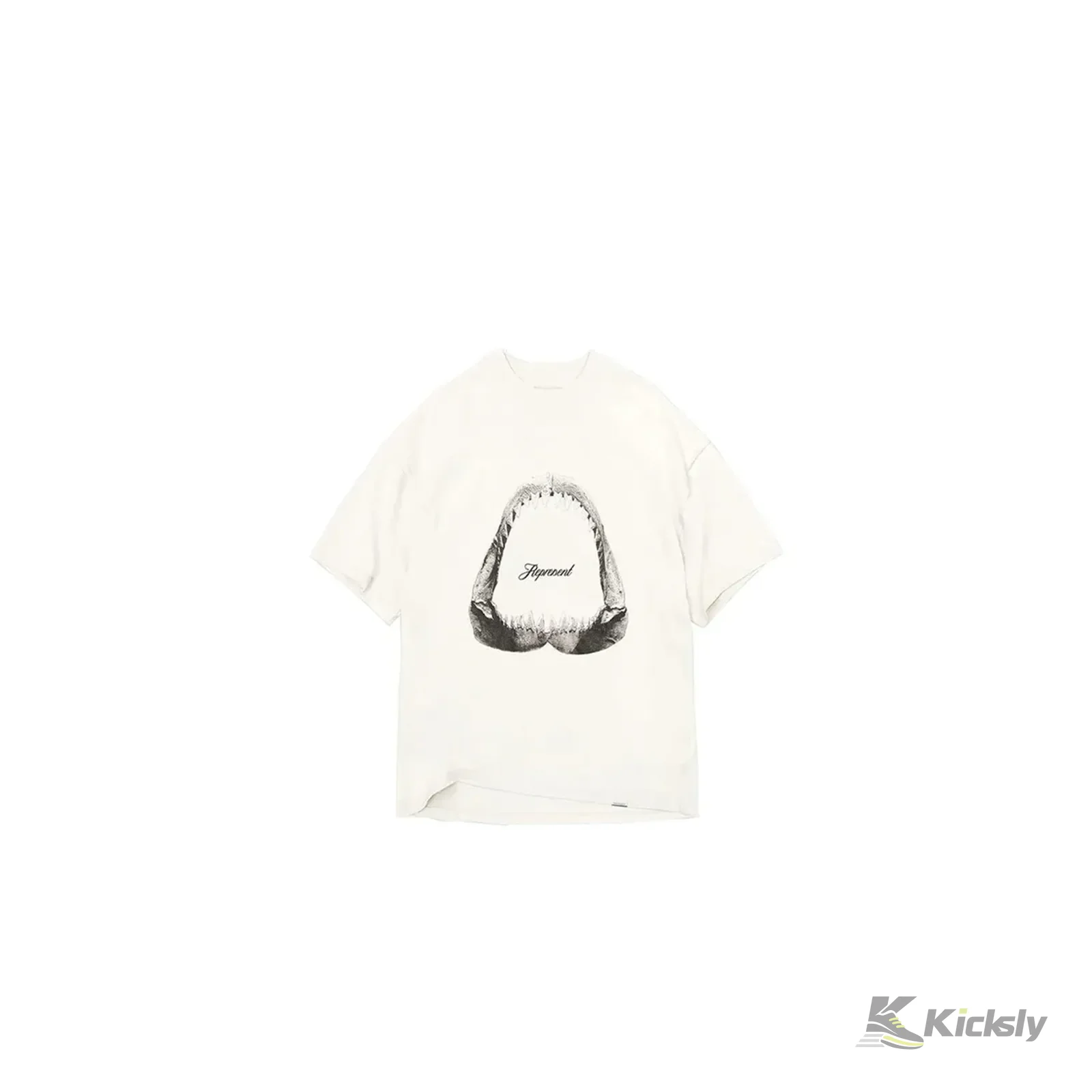 Represent Shark Jaws T-shirt Flat White