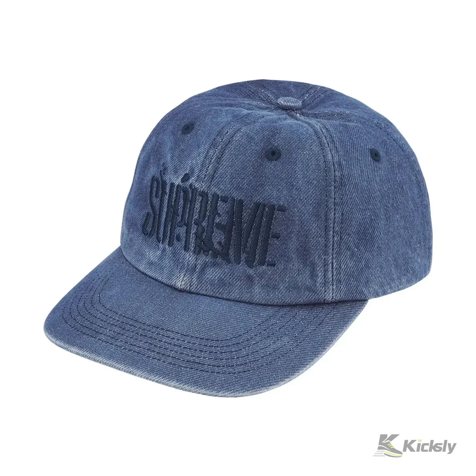 Supreme Splatter 6-Panel Blue Denim
