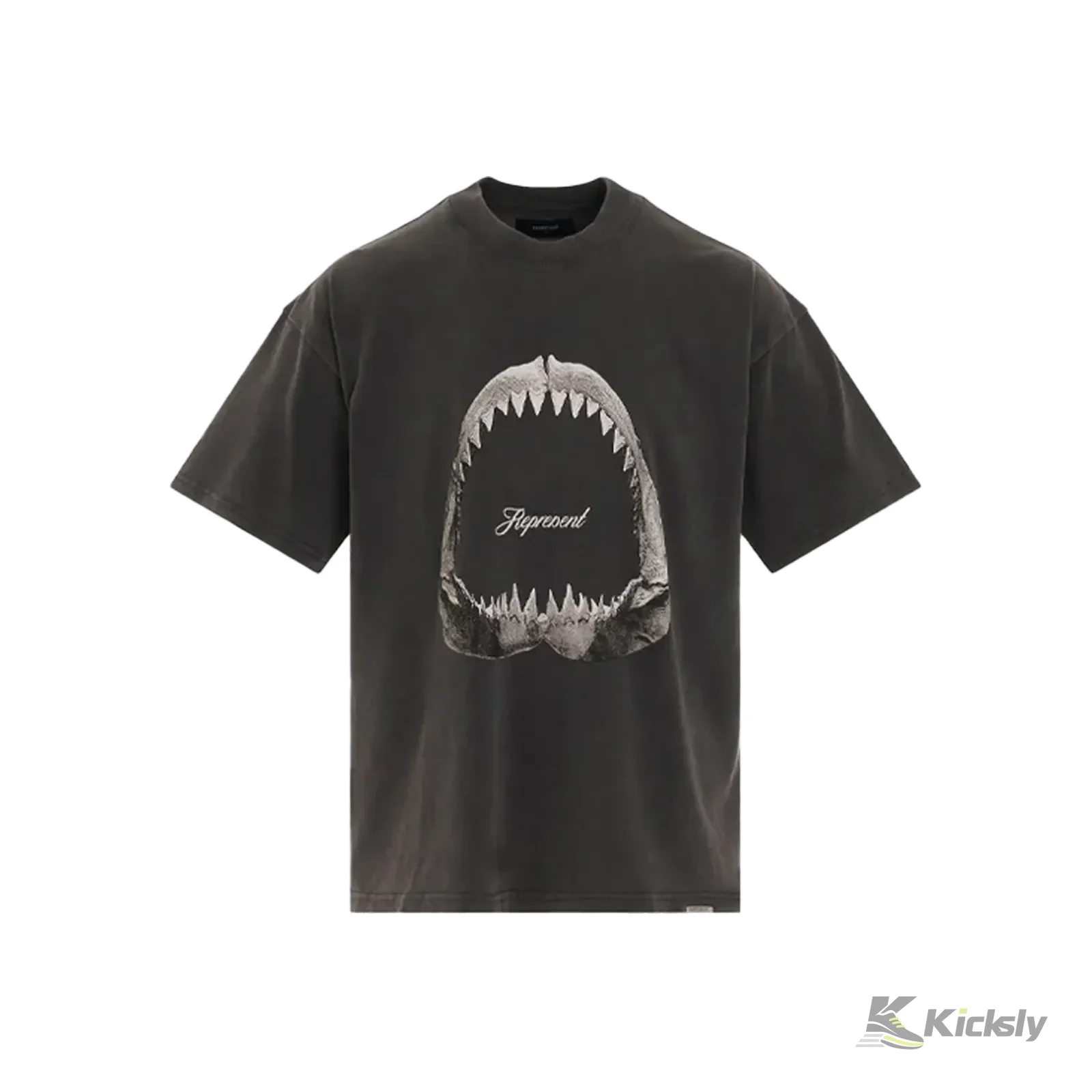 Represent Shark Jaws T-shirt Vintage Grey