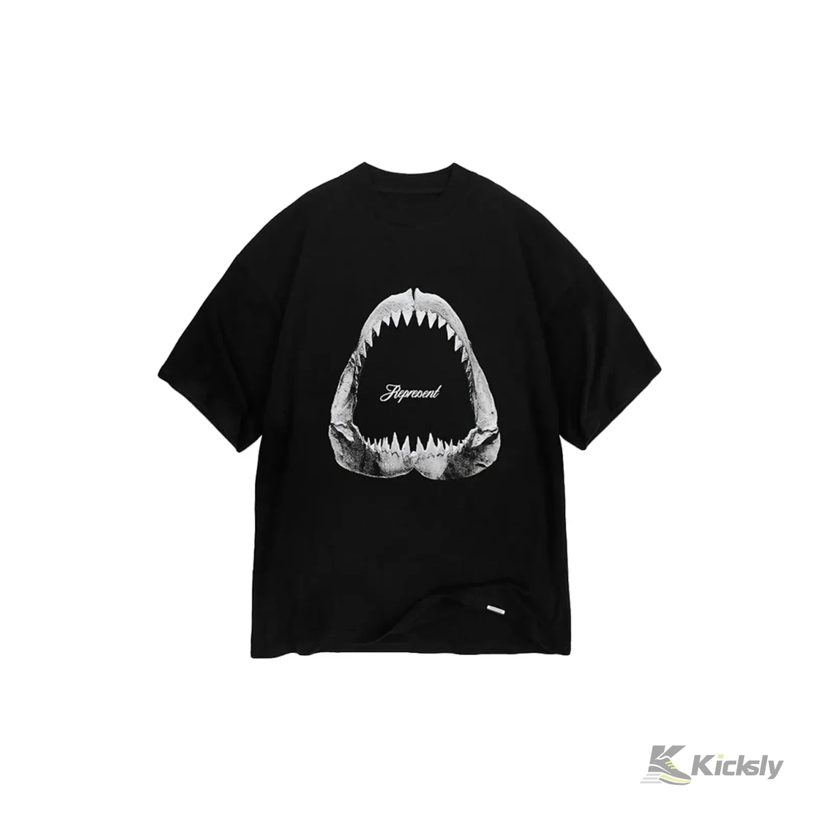 Represent Shark Jaws T-shirt Off Black