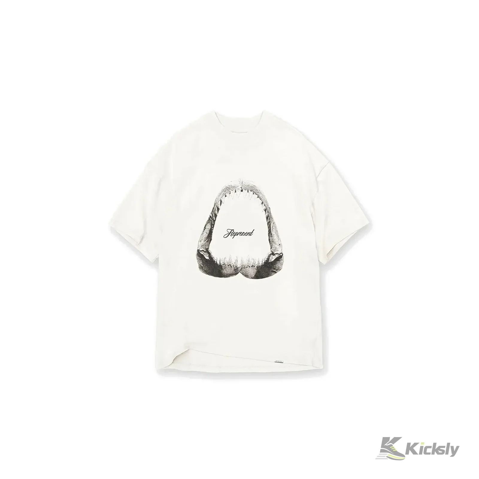 Represent Shark Jaws T-shirt Flat White