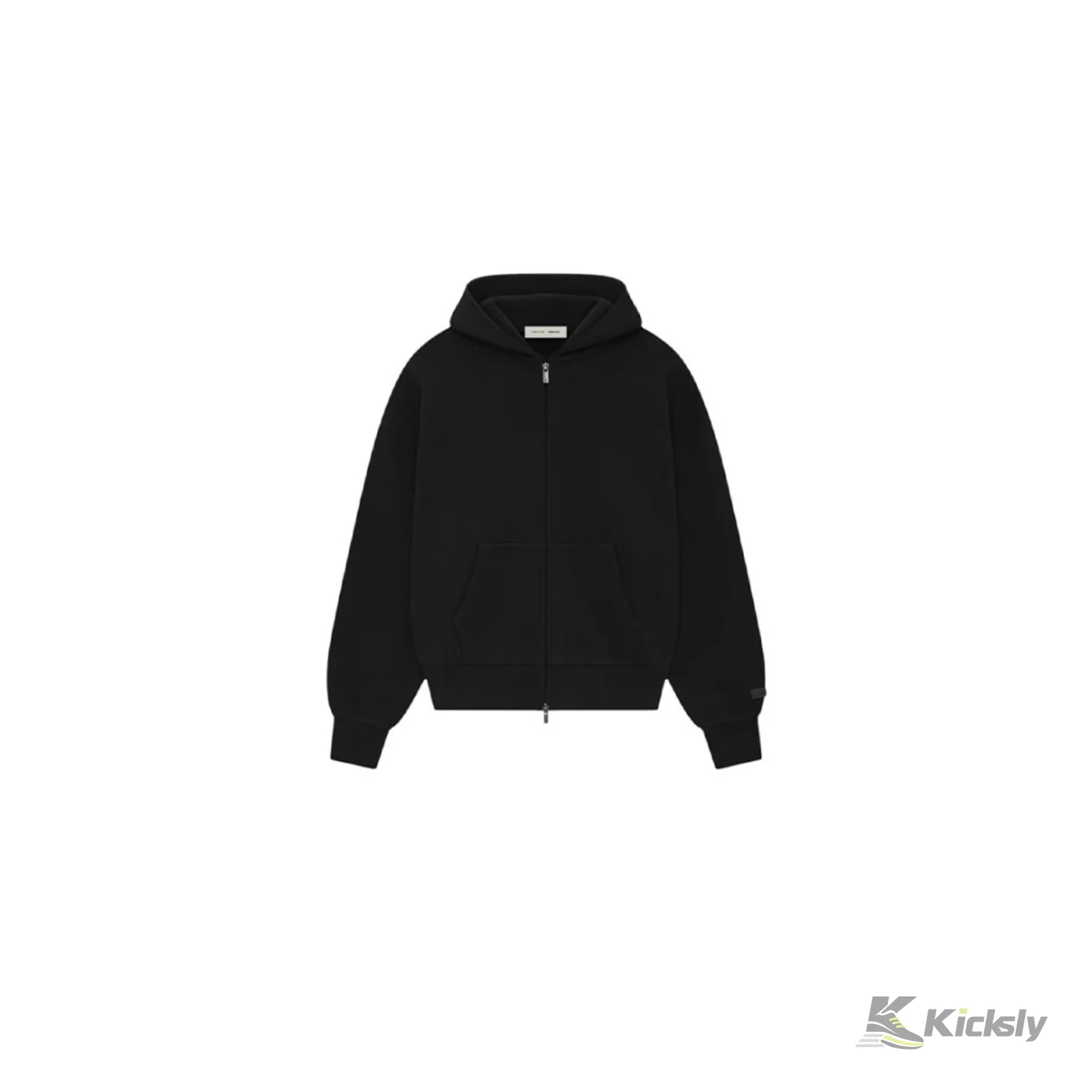 Fear of God Essentials Classic Full Zip-Up Hoodie Jet Black
