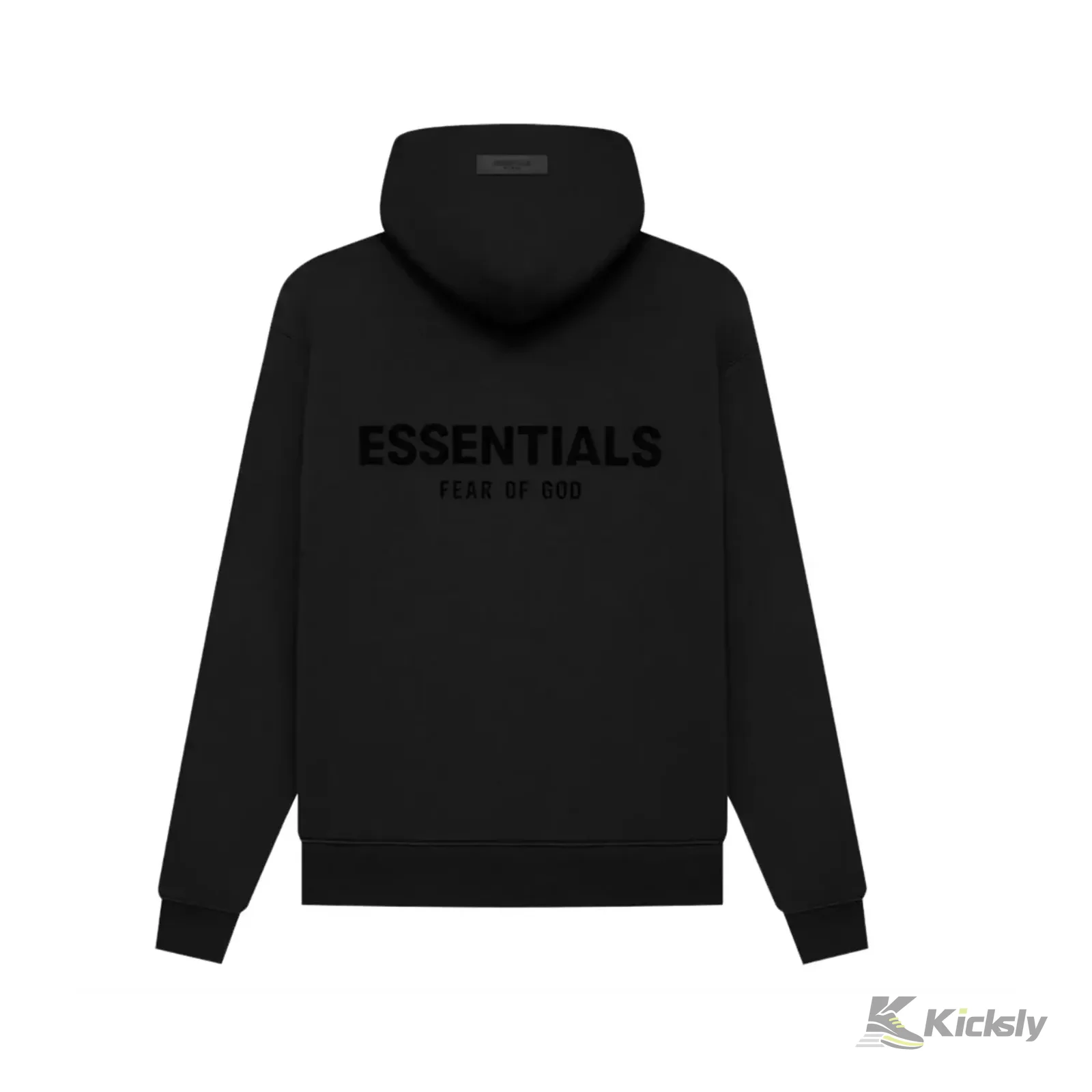 Fear of God Essentials Pullover Chest Logo Hoodie Stretch Limo/Black 2