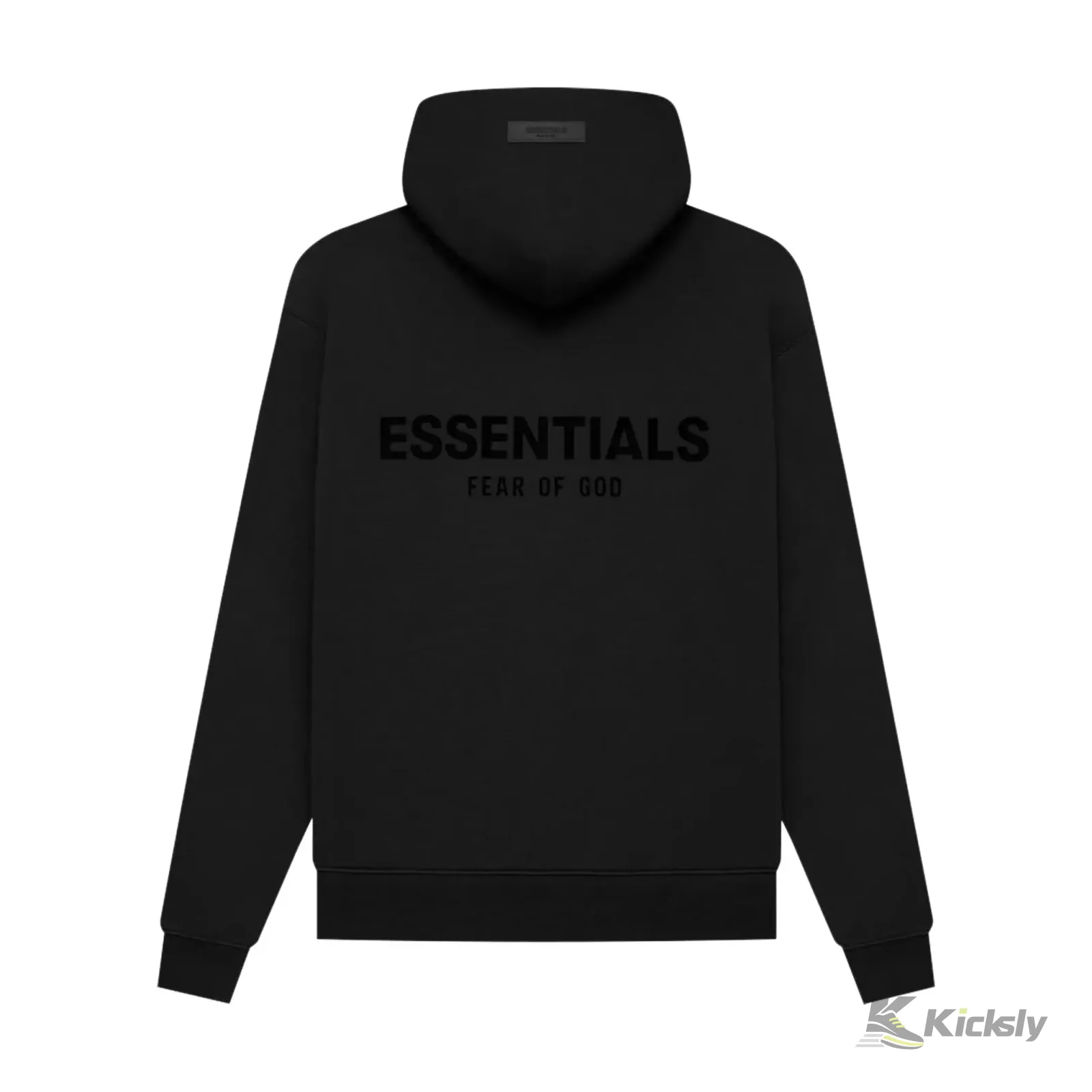 Fear of God Essentials Pullover Chest Logo Hoodie Stretch Limo Black 2