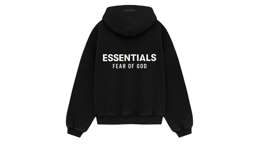 Fear of God Essentials Fleece Hoodie (FW24) "Black" 2