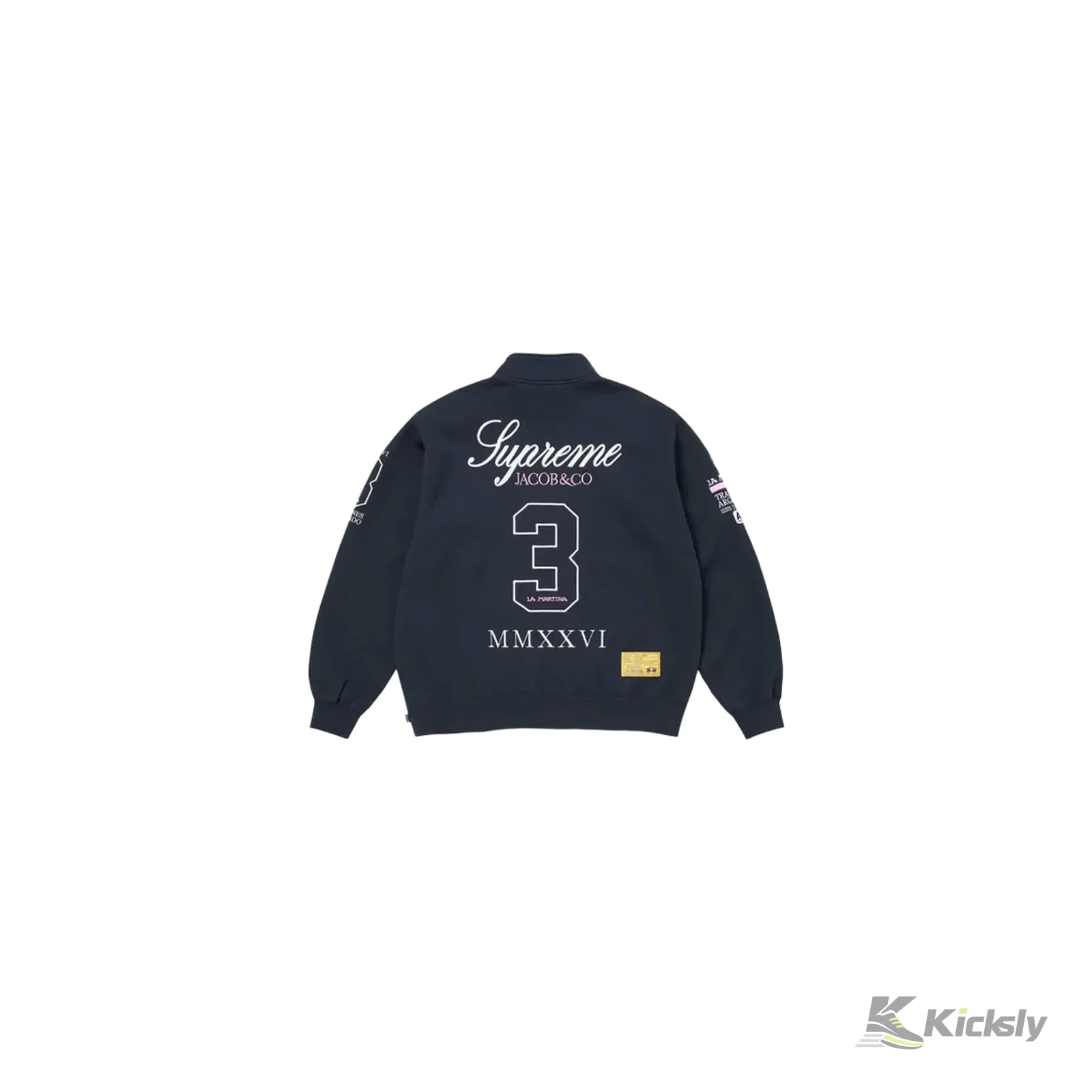 Supreme La Martina Zip Up Sweatshirt Navy 2
