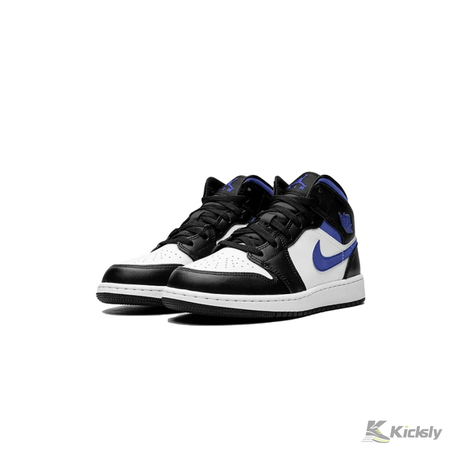 Jordan 1 Mid White Black Racer Blue (GS) 2