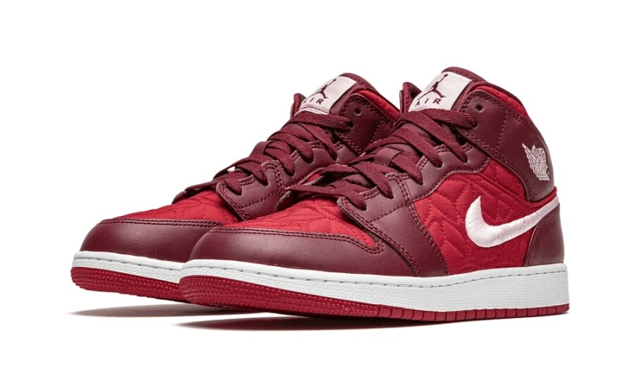Jordan 1 Mid SE "Red Quilt" (GS) 2
