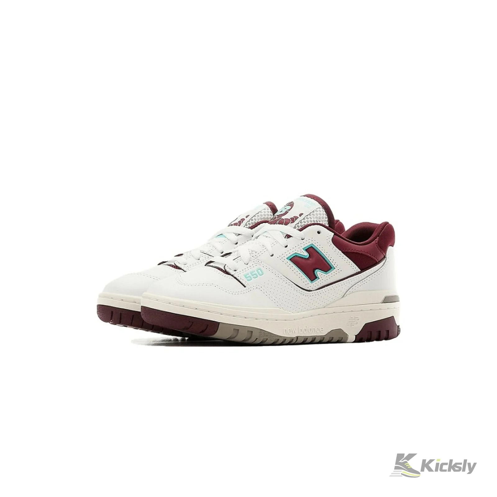 New Balance 550 Burgundy Cyan 2