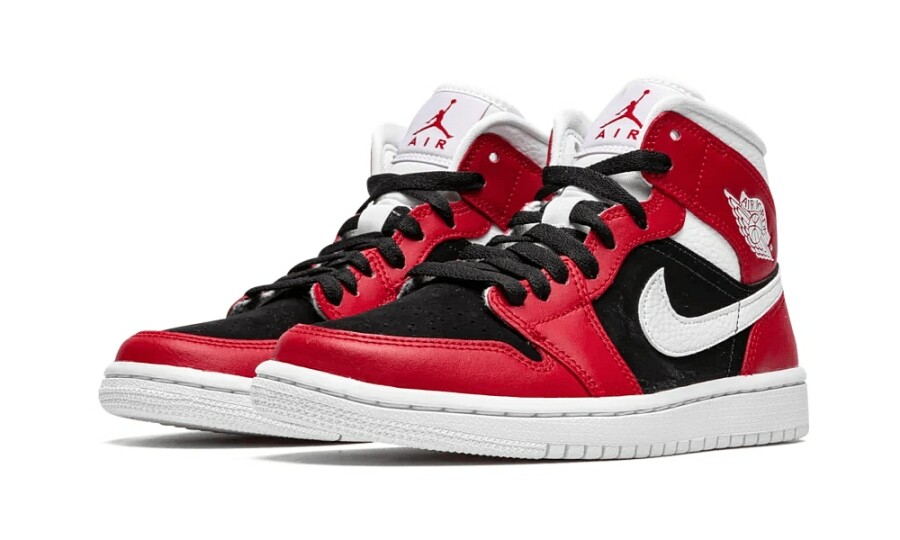 Air Jordan 1 Mid Gym Red Black (W) 2