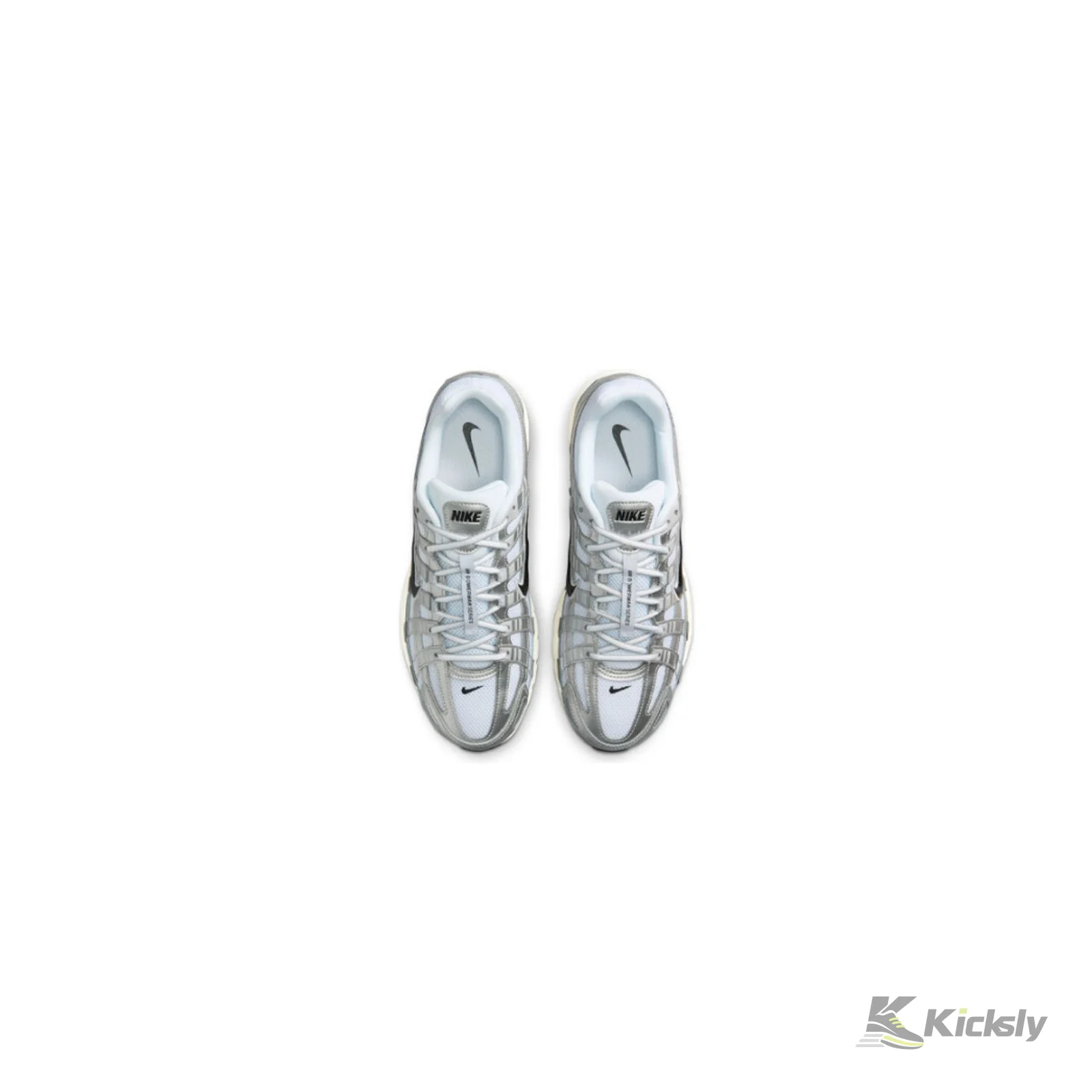 Nike P-6000 White Metallic Silver Flat Silver Black 2