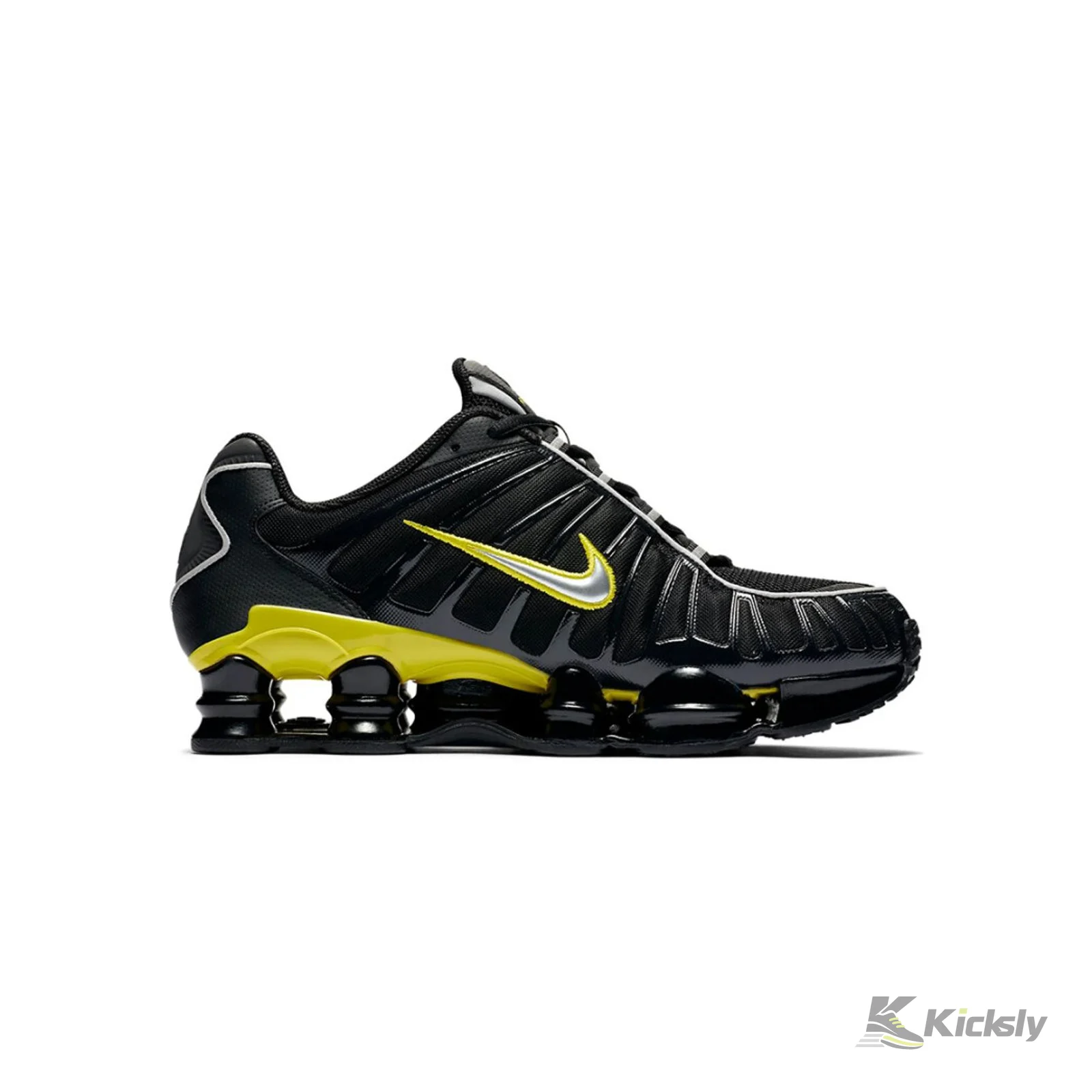 Nike Shox TL "Black Dynamic Yellow Metallic Silver" 2
