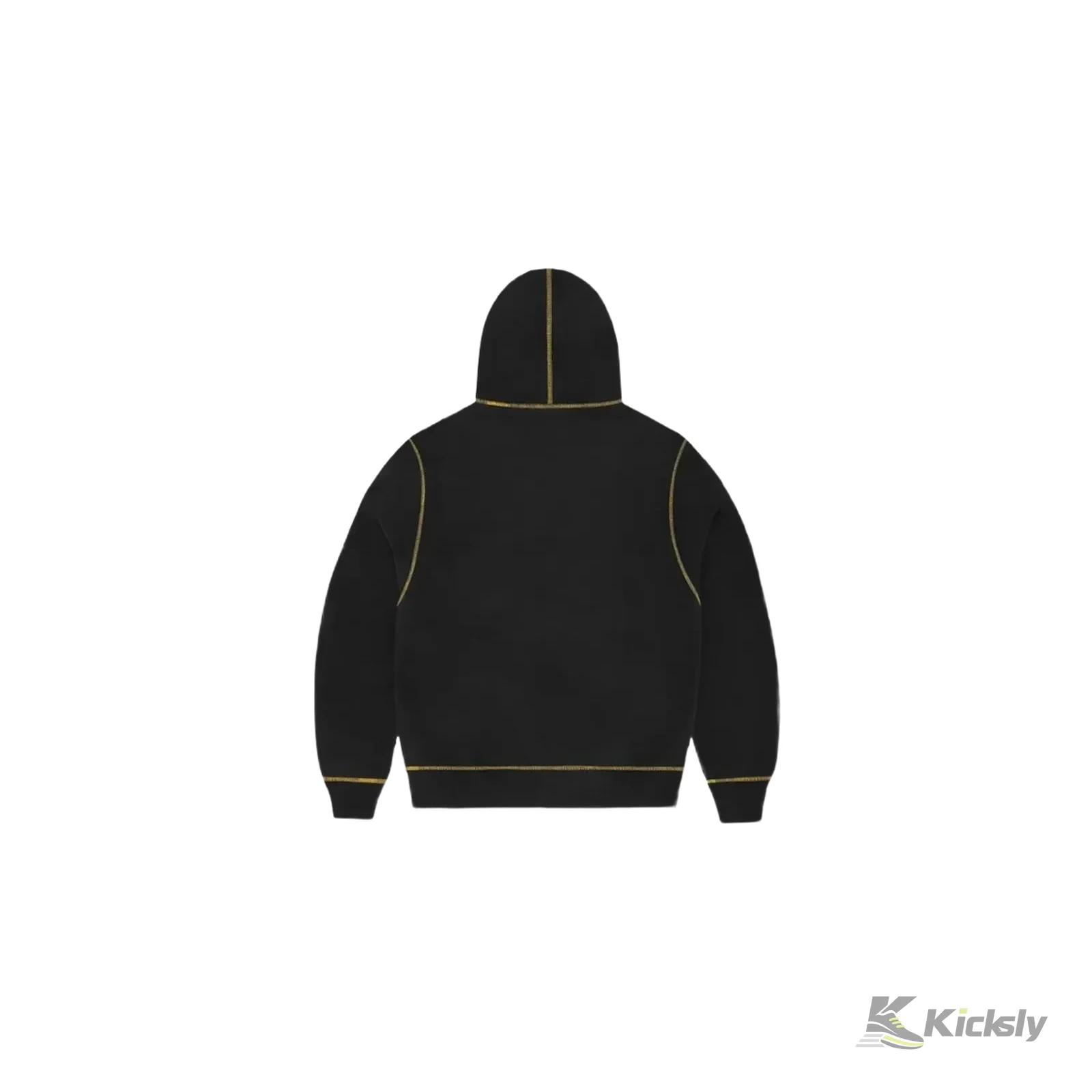 Corteiz Alcatraz Contrast Hoodie Black/Yellow 2