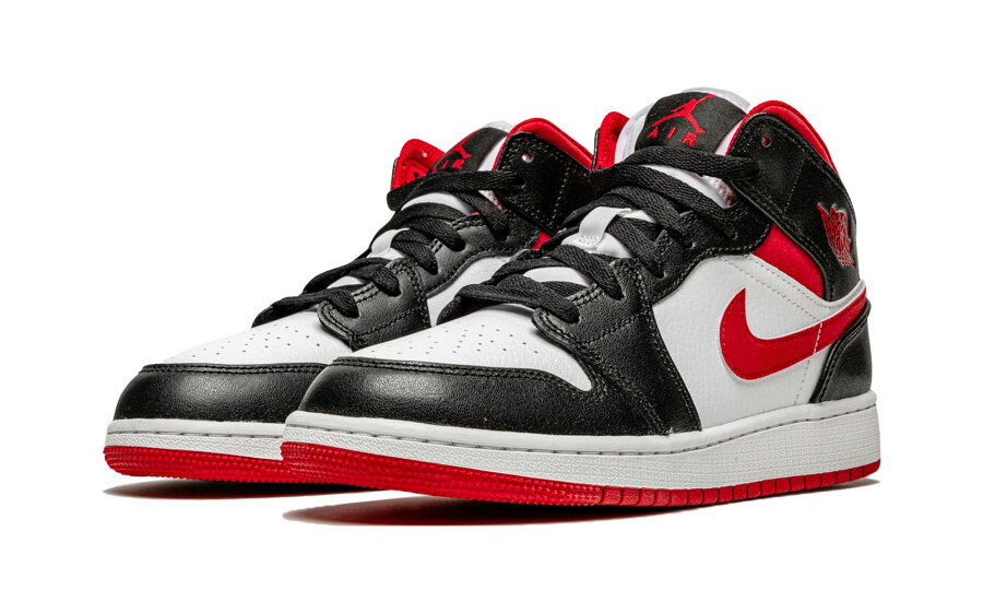 Jordan 1 Mid "Gym Red Black White" (GS) 2