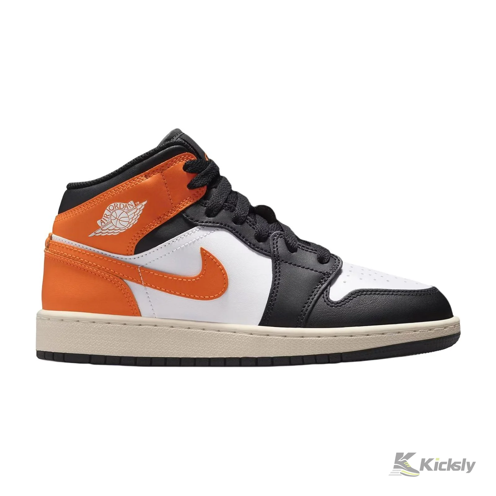 Jordan 1 Mid Black Toe Starfish (GS) 2