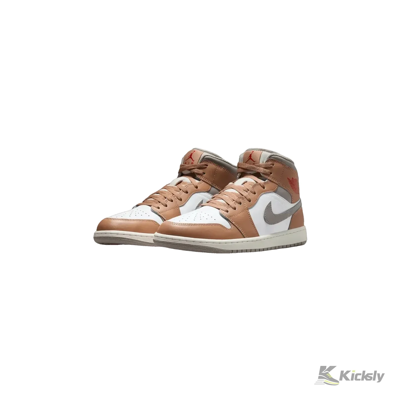 Jordan 1 Mid Rattan White College Grey 2