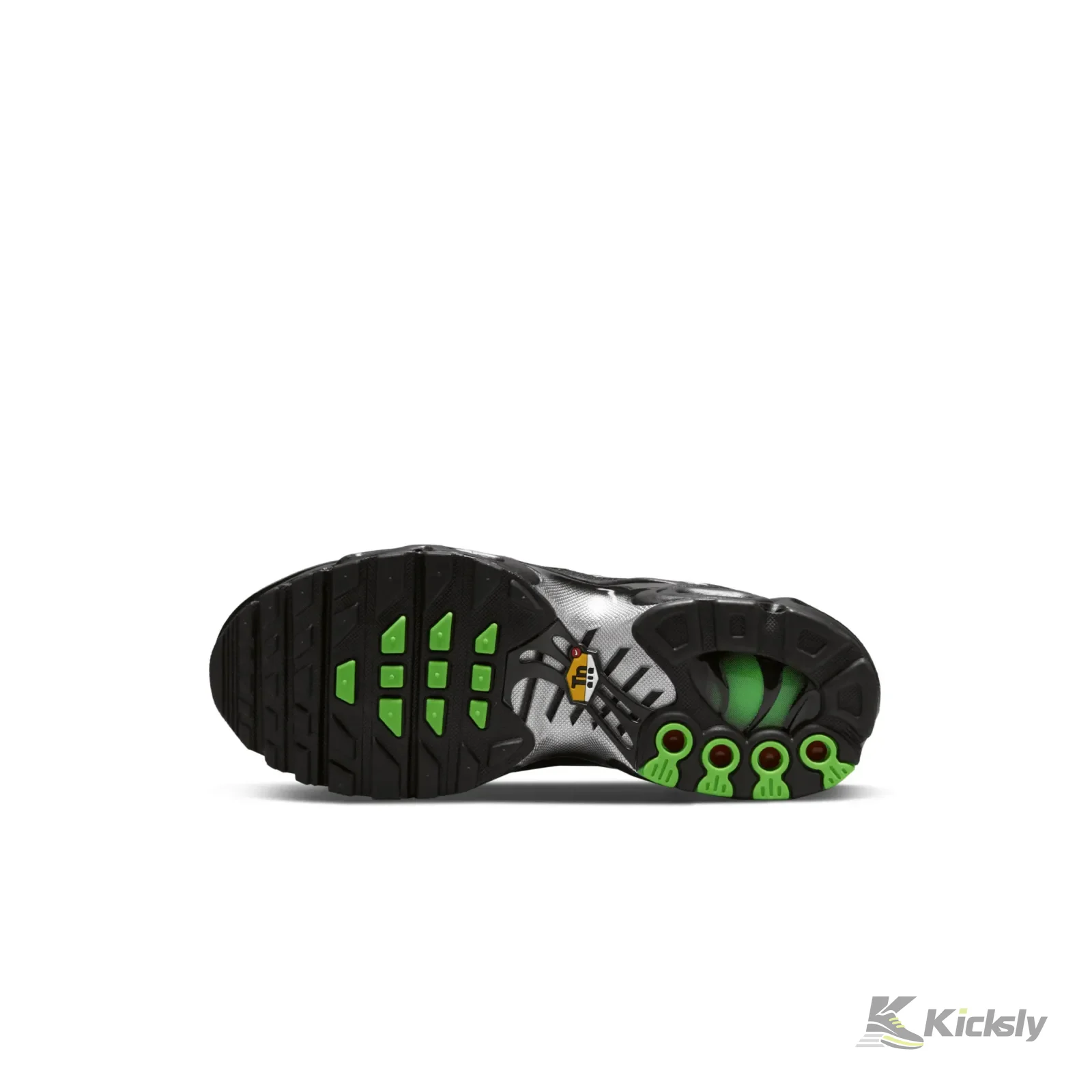 Nike Air Max Plus Black Green Strike Metalic Silver (GS) 2