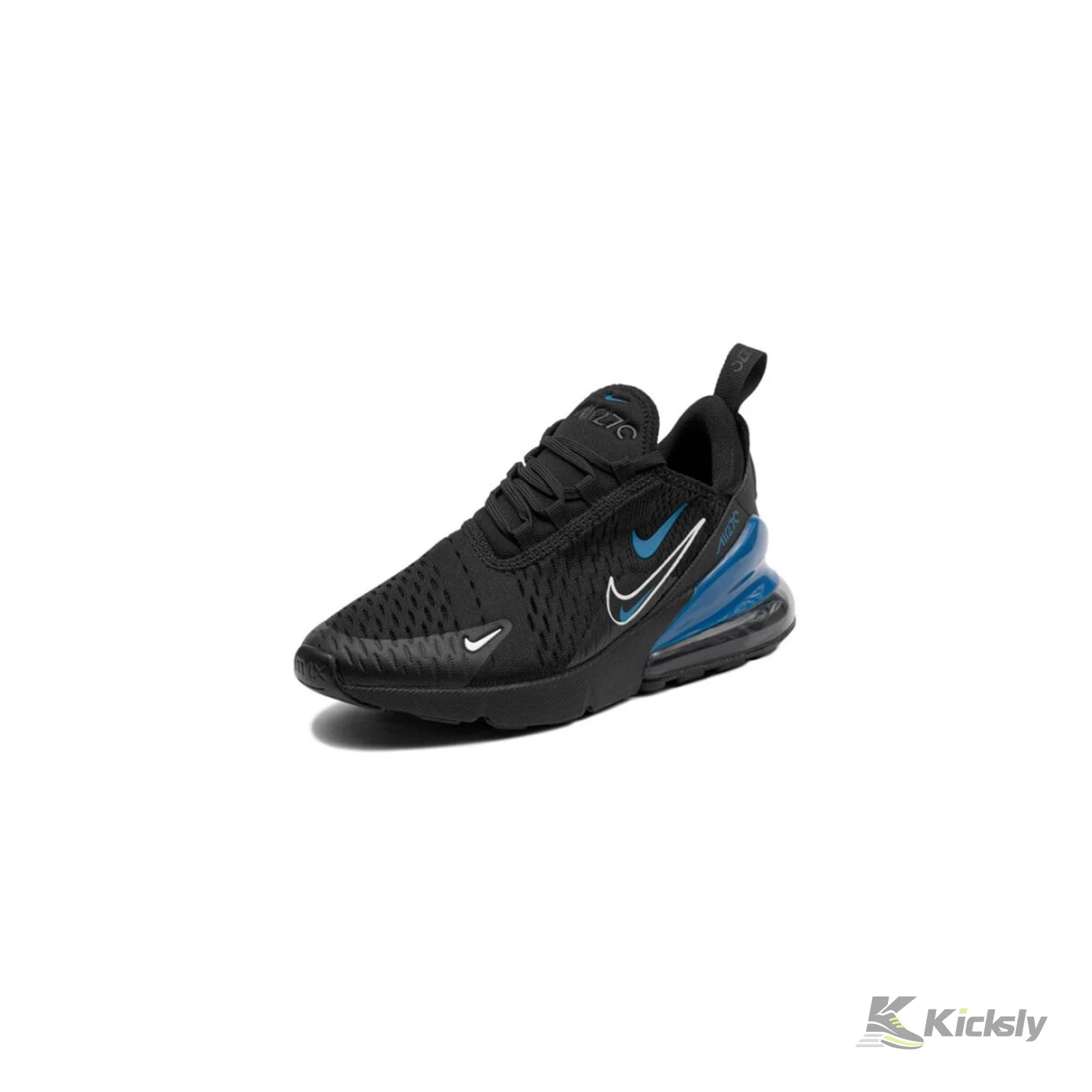 Nike Air Max 270 Multi-Swoosh Black Dark Marina Blue (GS) 2