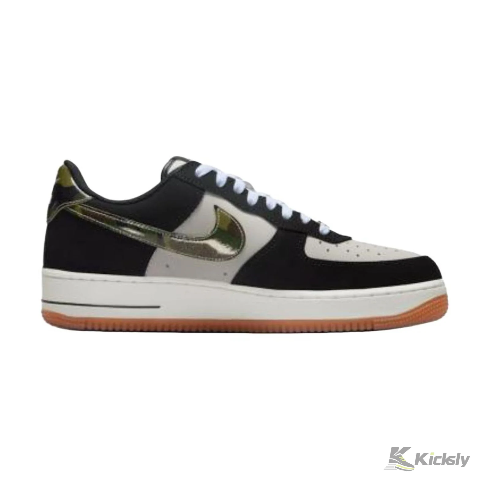 Nike Air Force 1 Low '07 LV8 Black Patent Camo Swoosh 2