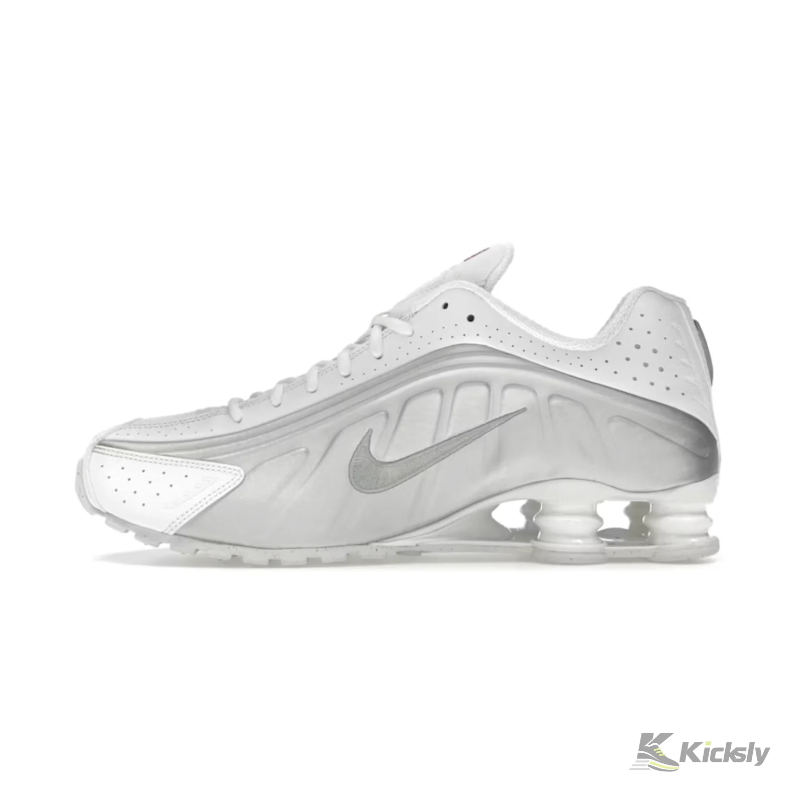 Nike Shox R4 White Bright Crimson Metallic Silver 2