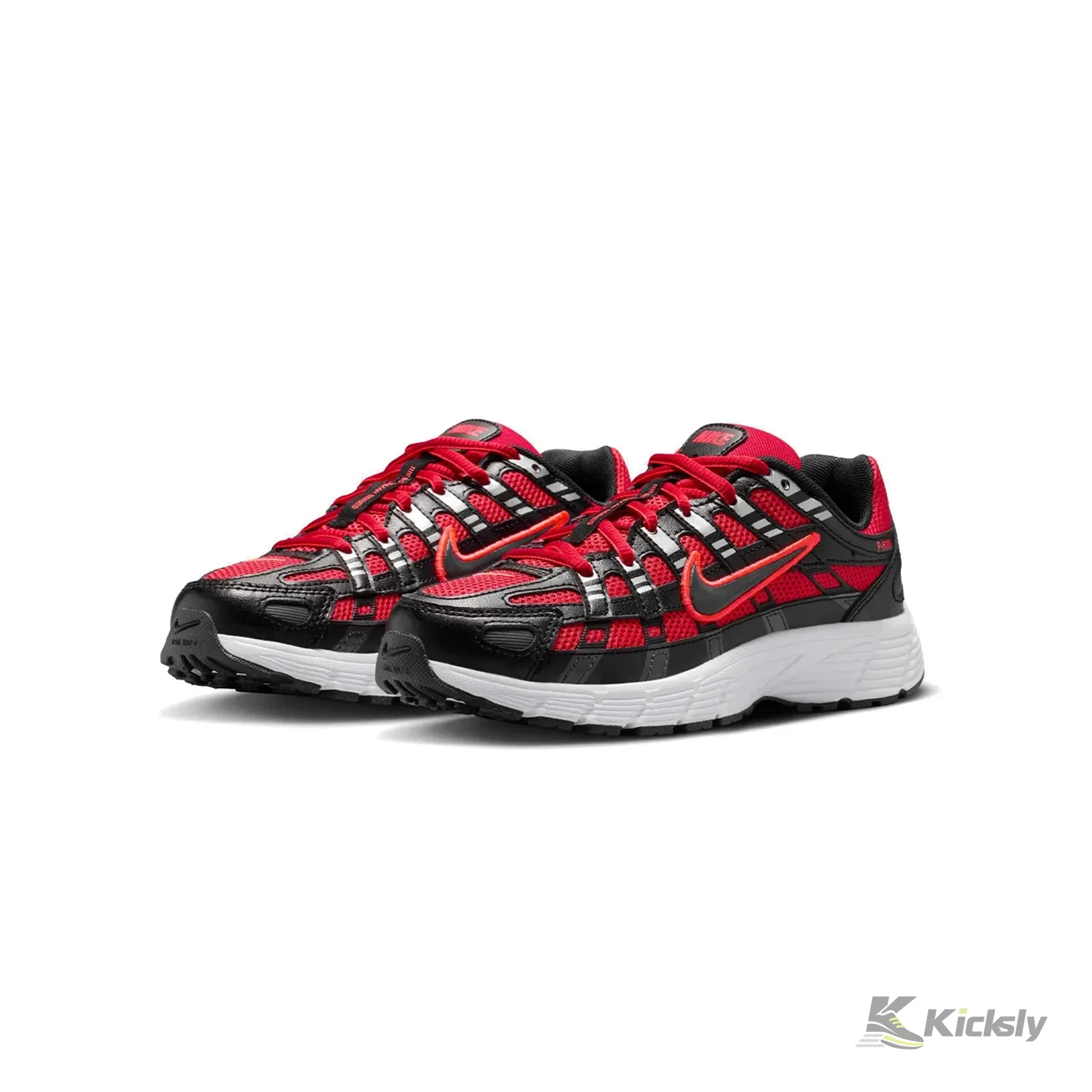 Nike P-6000 University Red Metallic Silver Dark Smoke Grey Black (GS) 2