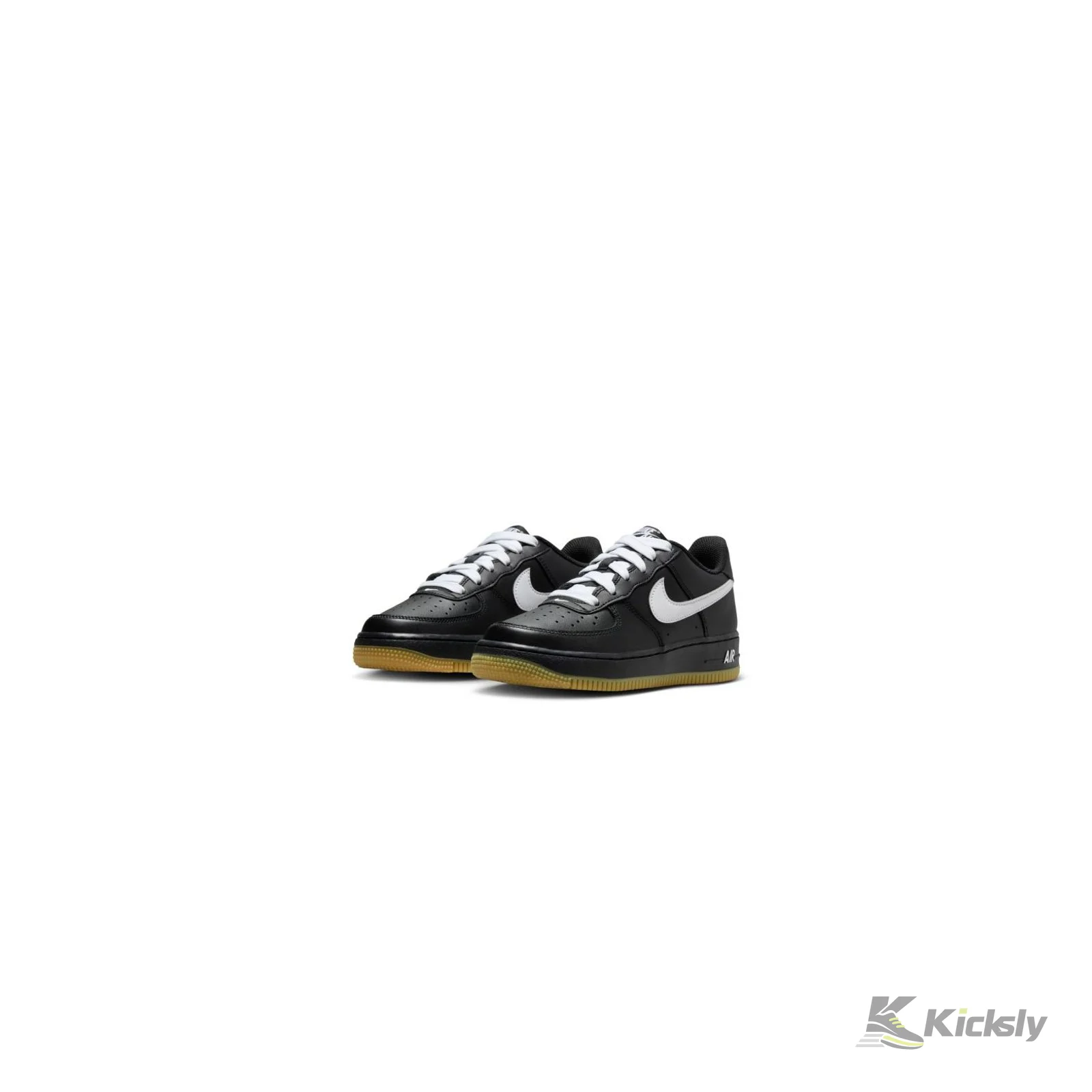 Nike Air Force 1 Low Black Gum Light Brown White (GS) 2