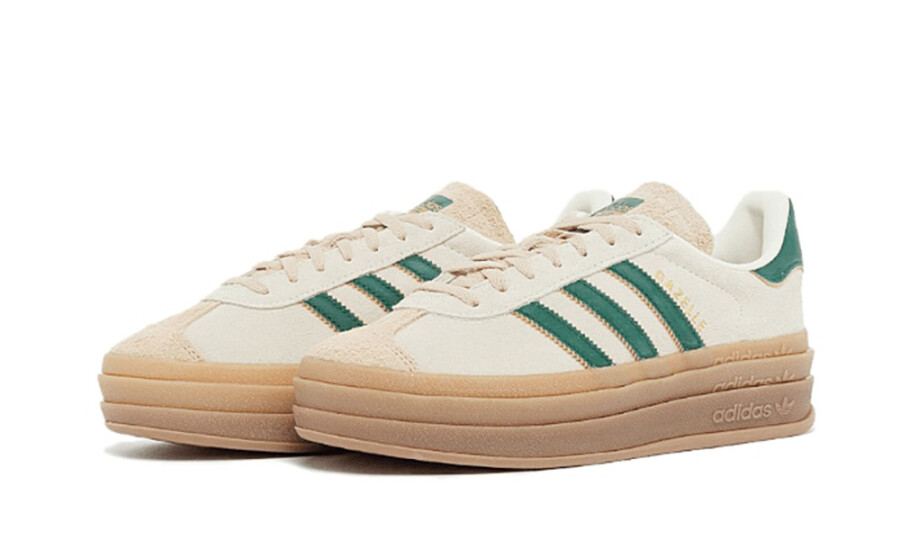 Adidas Gazelle Bold "Cream Collegiate Green" 2