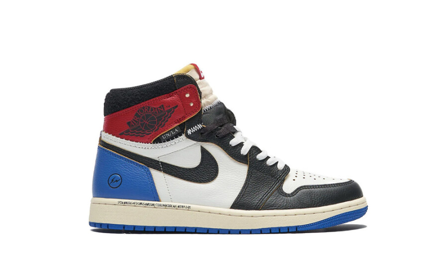 Jordan 1 Retro High OG SP "Fragment x Union LA Varsity Red Sport Royal" 2