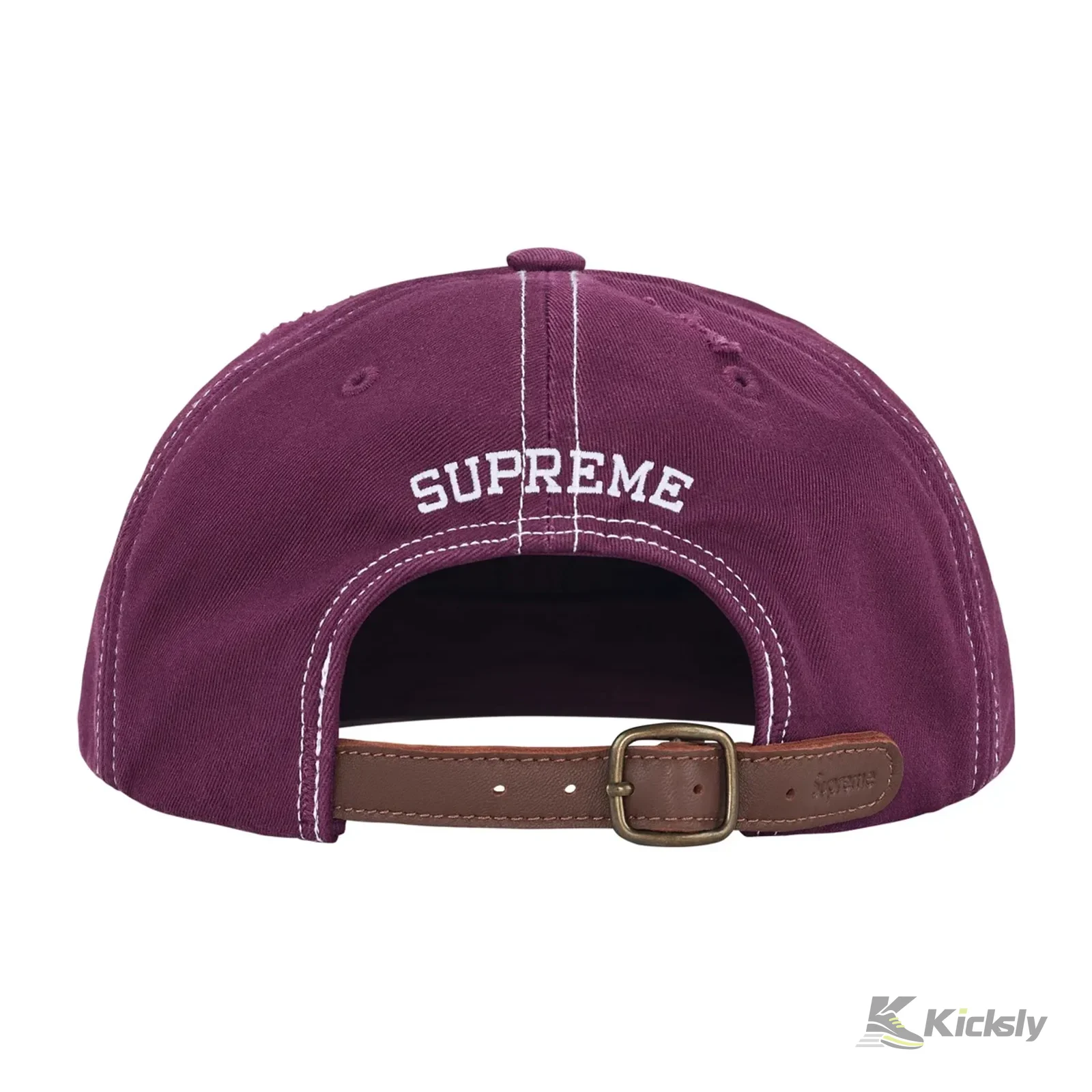 Supreme Distressed Script 6-Panel Red 2