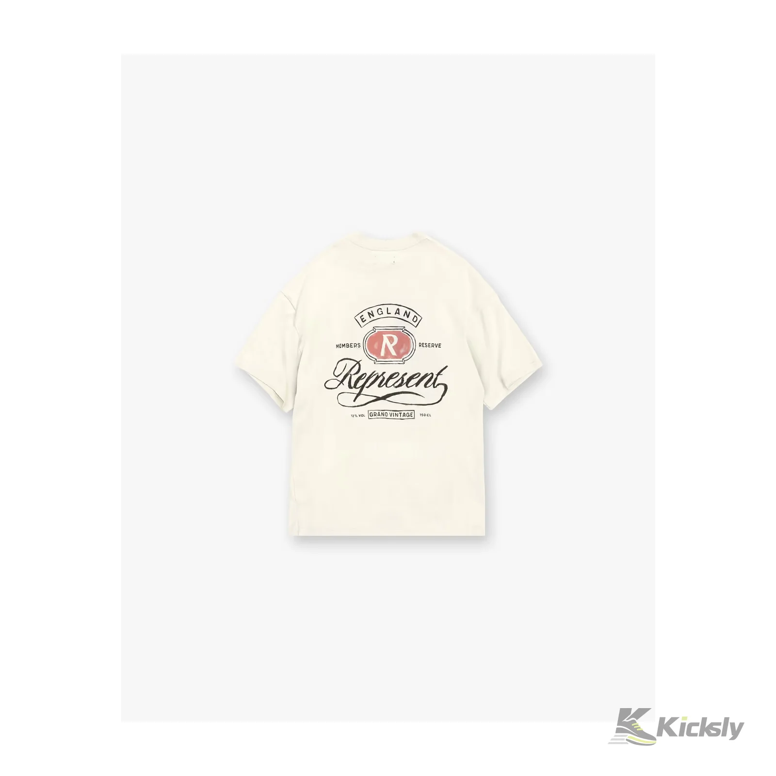 Represent Grand Vintage Hand Drawn T-Shirt Aged White 2