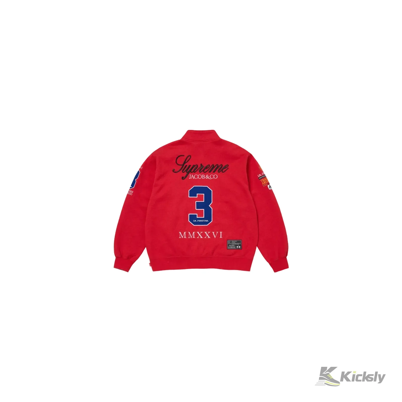 Supreme La Martina Jacob & Co Zip Up Sweatshirt Red 2