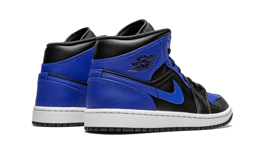 Jordan 1 Mid "Hyper Royal Tumbled Leather" (GS) 3