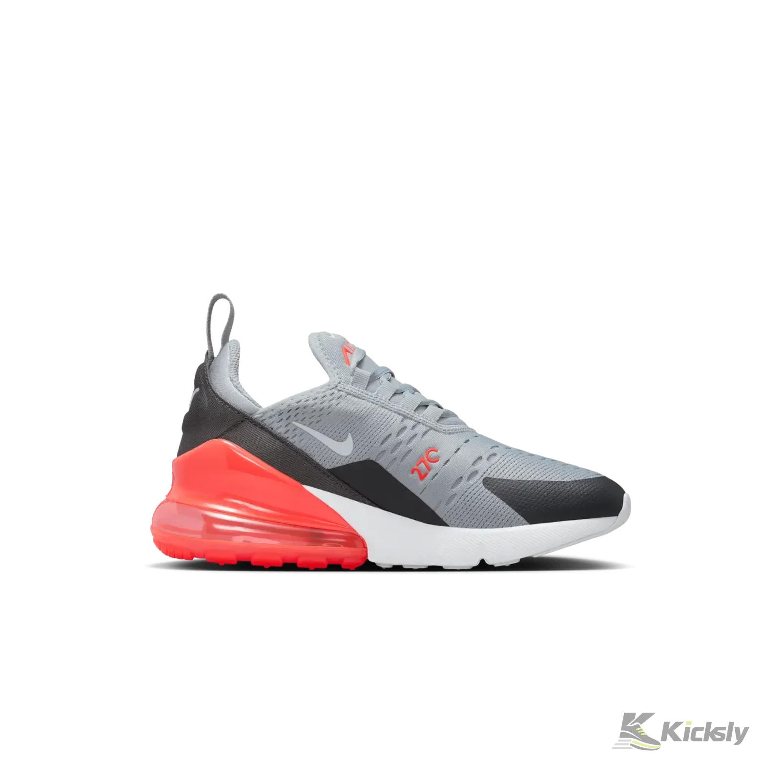 Nike Air Max 270 Wolf Grey Anthracite Bright Crimson White (GS) 3