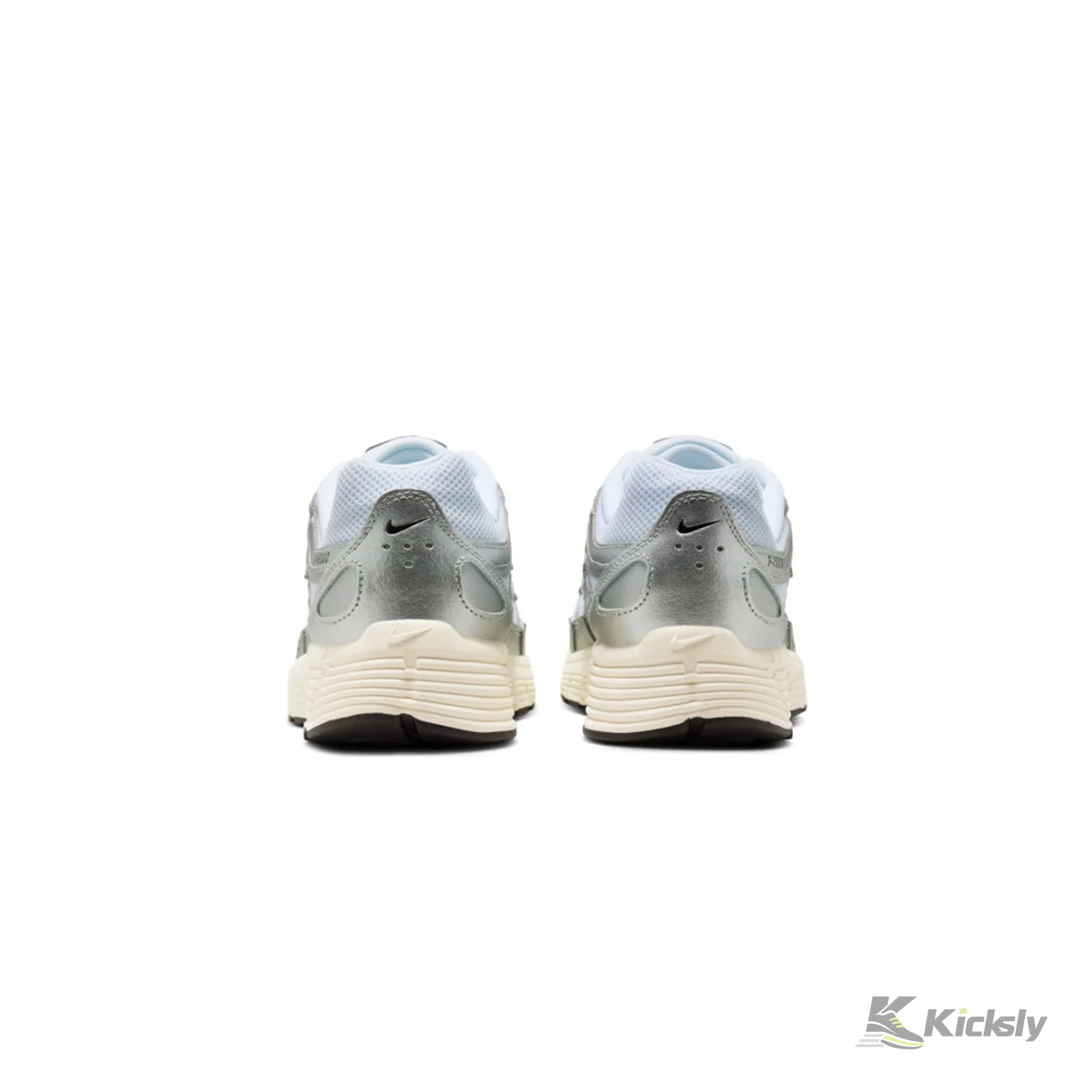 Nike P-6000 White Metallic Silver Flat Silver Black 3